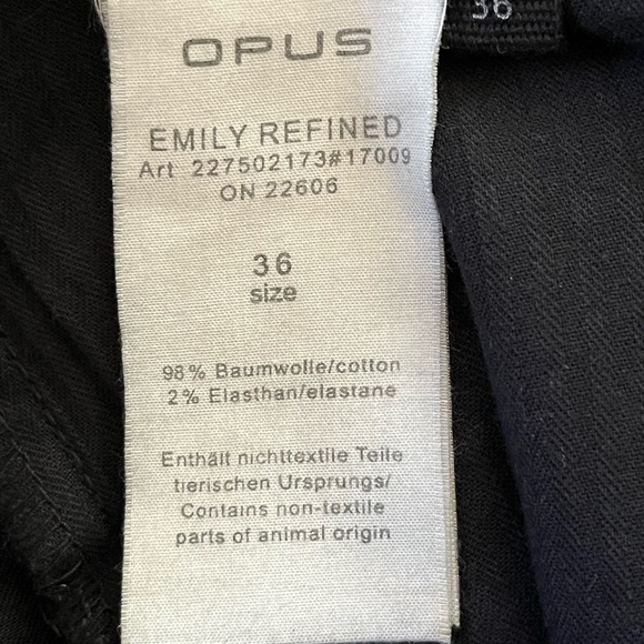 Opus Emily Refined Coated Black Jeans Skinny Fit Size Euro 36 US 6 Chic Moto - Picture 13 of 16